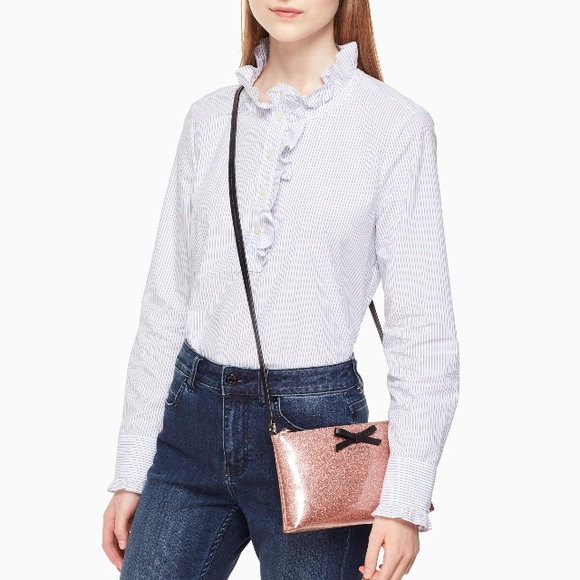 Kate Spade Rose Gold Glitter Crossbody Bag - Picture 2 of 7